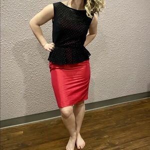 Hot Pink and Black fitted dress